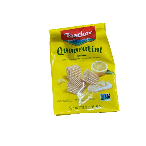 Loacker Loacker Quadratini Bite Size Wafer Cookies Lemon, 8.82 OZ