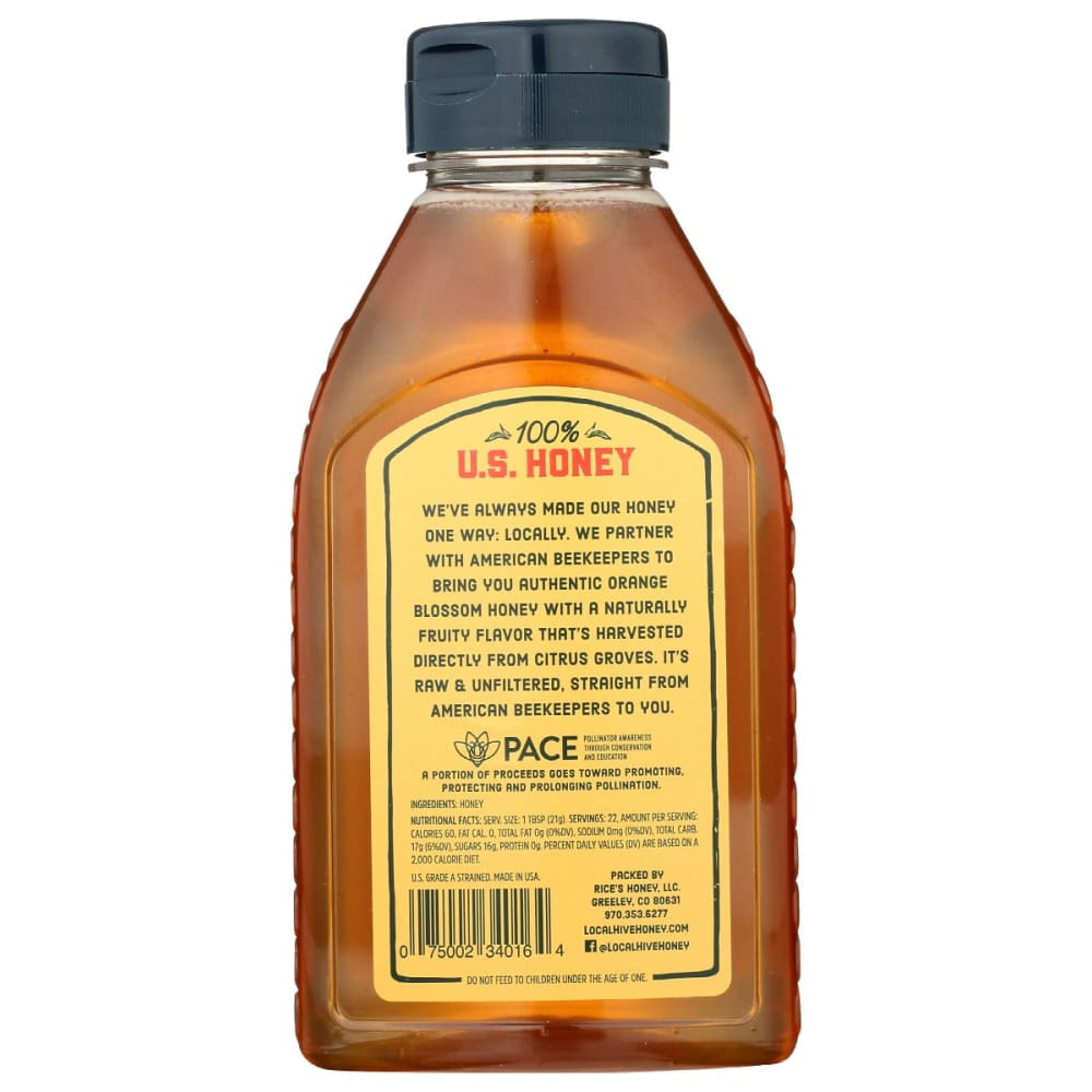 LOCAL HIVE: Orange Blossom Honey Blend 16 oz - Grocery > Cooking & Baking > Sugars & Sweeteners - LOCAL HIVE