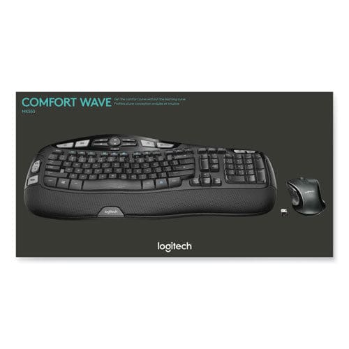 Logitech Mk550 Wireless Wave Keyboard + Mouse Combo 2.4 Ghz Frequency/30 Ft Wireless Range Black - Technology - Logitech®