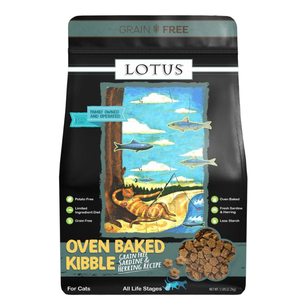 Lotus Cat Grain Free All Life Stages Sardine and Herring 5Lb - Pet Supplies - Lotus