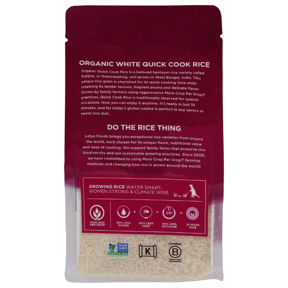 LOTUS FOODS: Quick Cook Rice 15 oz - Grocery > Pantry > Rice - LOTUS FOODS