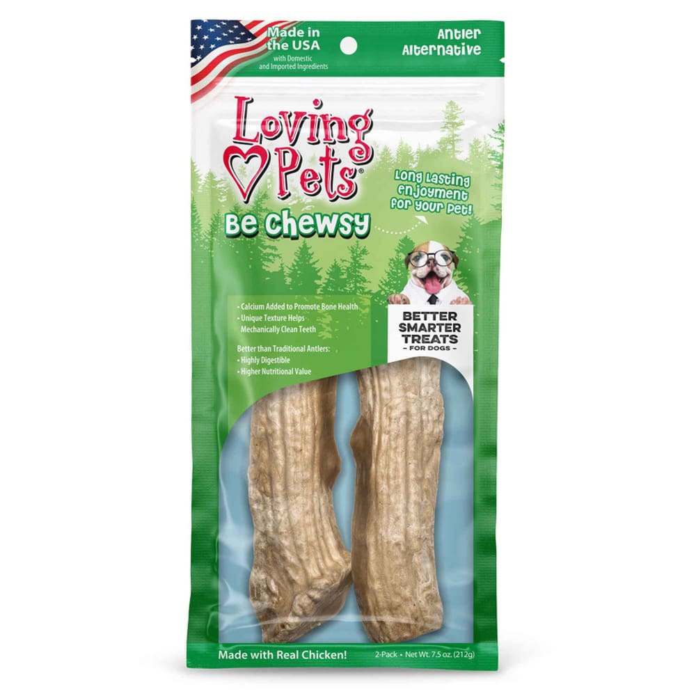 Loving Pets Be Chewsy Antler Dog Treat 1ea-2 pk - Pet Supplies - Loving Pets