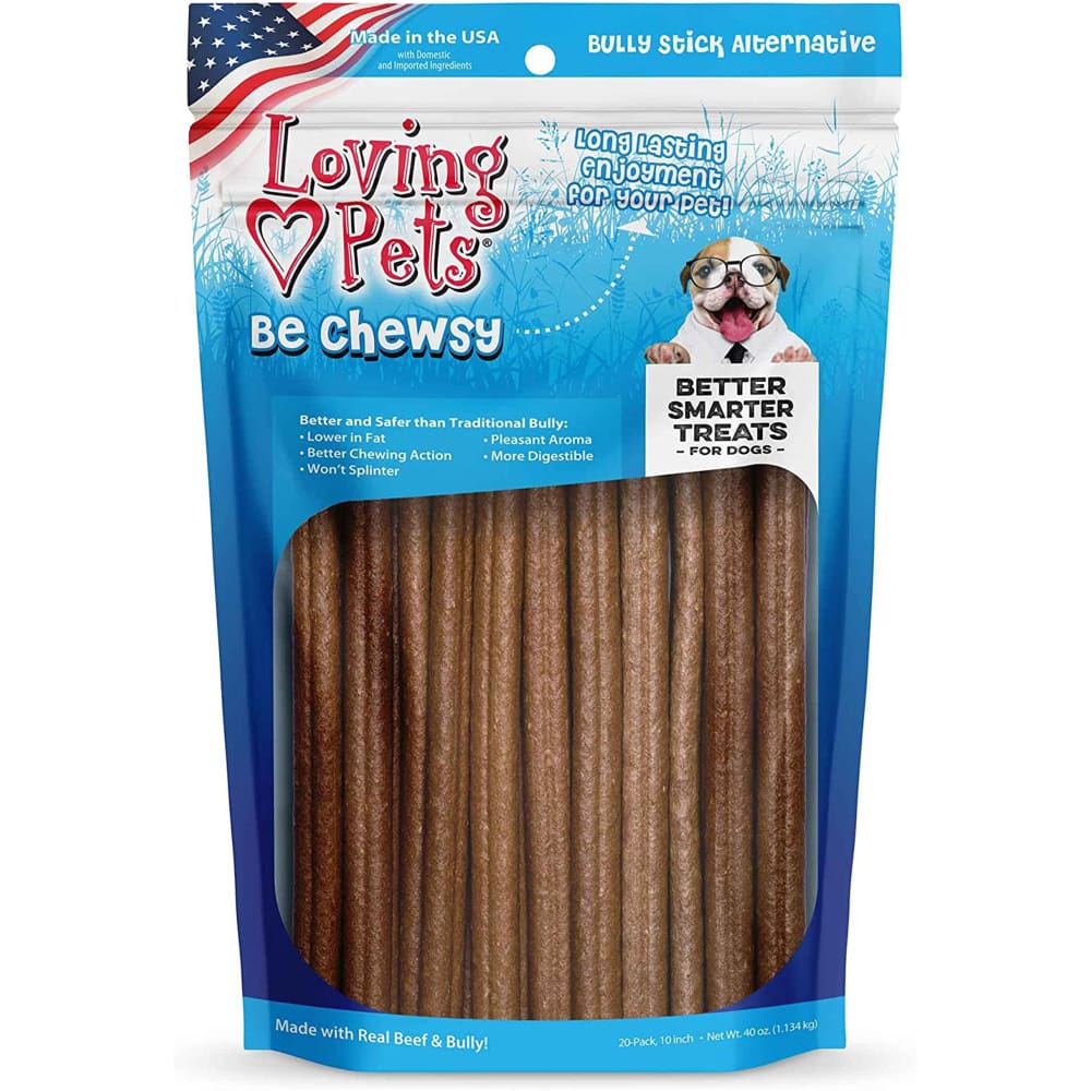 Loving Pets Be Chewsy Bully Dog Treat 1ea-10 in; 20 pk - Pet Supplies - Loving Pets