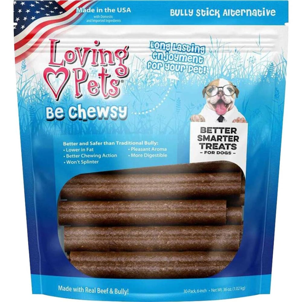 Loving Pets Be Chewsy Bully Dog Treat 1ea-6 in; 30 pk - Pet Supplies - Loving Pets