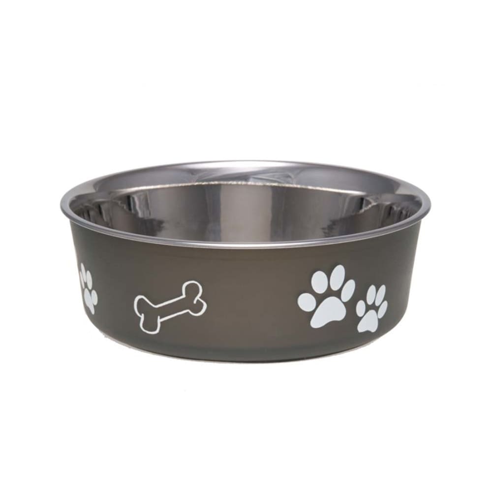 Loving Pets Classic Dog Bowl Paw Print Espresso Small - Pet Supplies - Loving Pets