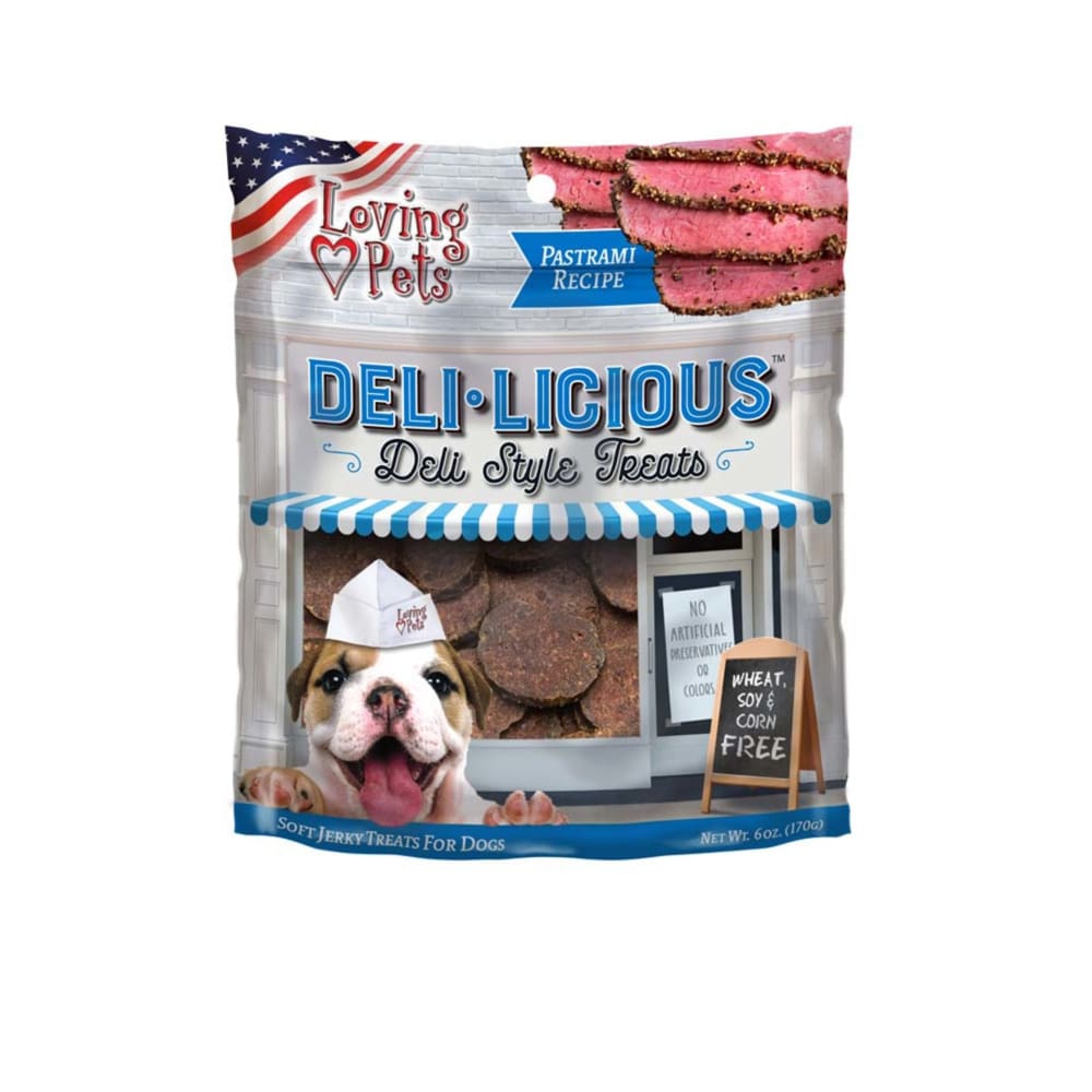 Loving Pets Deli-Licious Pastrami Recipe Dog Treat 6 oz - Pet Supplies - Loving Pets