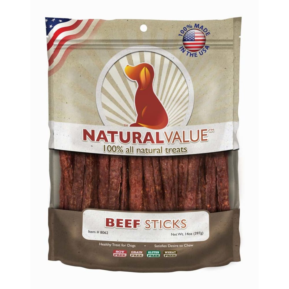 Loving Pets Natural Value Beef Stick Recipe Dog Treat 14 oz - Pet Supplies - Loving Pets