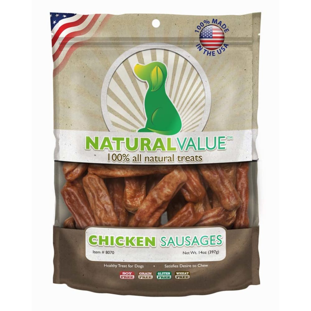 Loving Pets Natural Value Chicken Sausage Recipe Dog Treat 13 oz - Pet Supplies - Loving Pets
