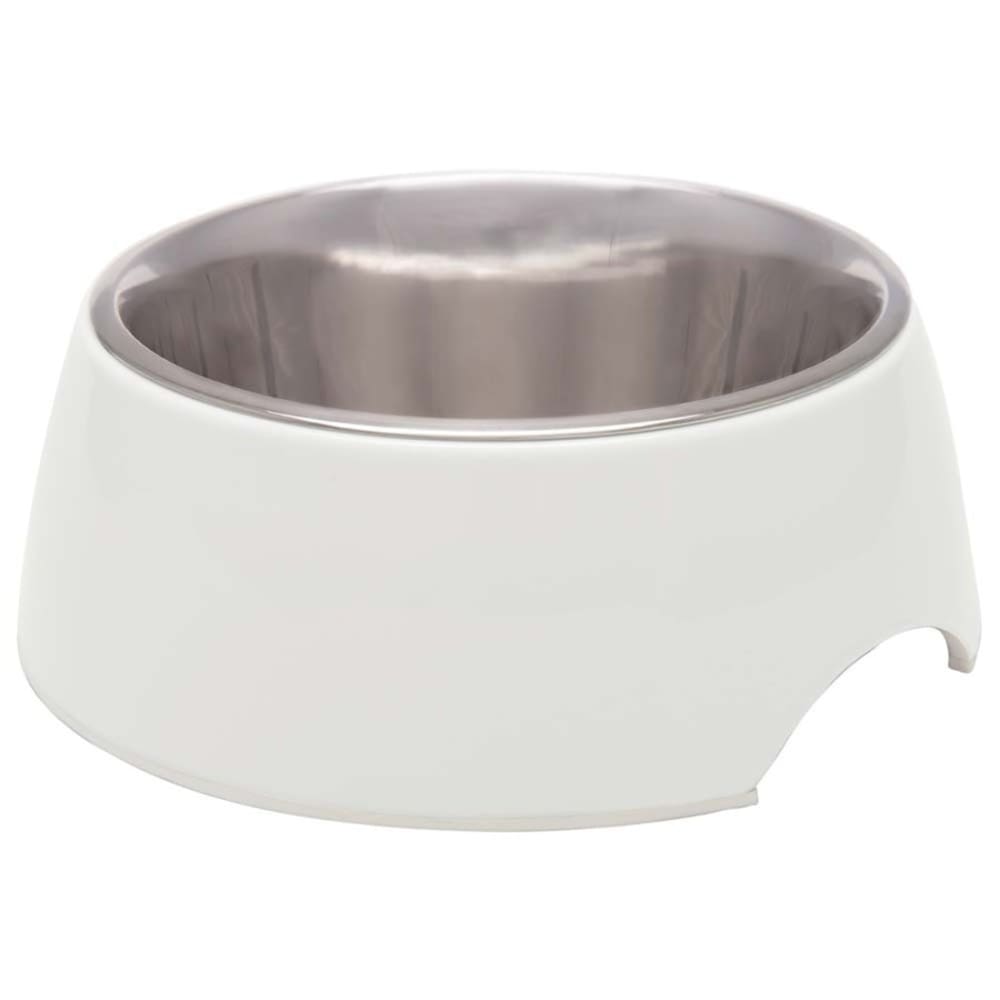 Loving Pets Retro Bowl White Medium - Pet Supplies - Loving Pets