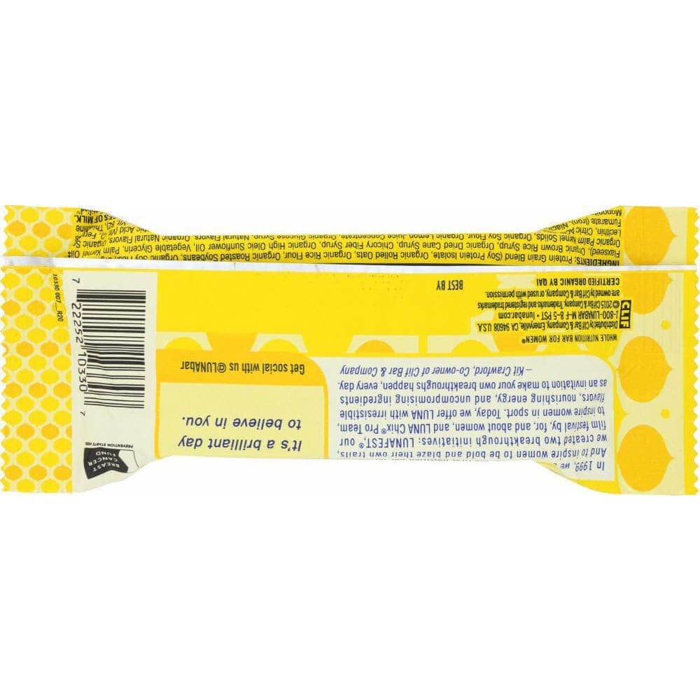 Luna Luna Lemon Zest Nutrition Bar For Women, 1.7 oz