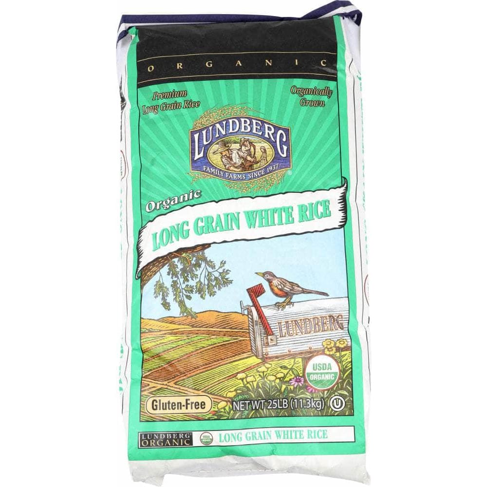 Lundberg Family Farms Lundberg Organic White Long Grain Rice, 25 lb