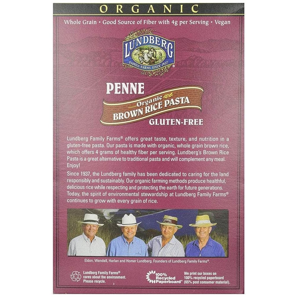 LUNDBERG FAMILY FARMS Lundberg Penne Organic Brown Rice, 12 Oz