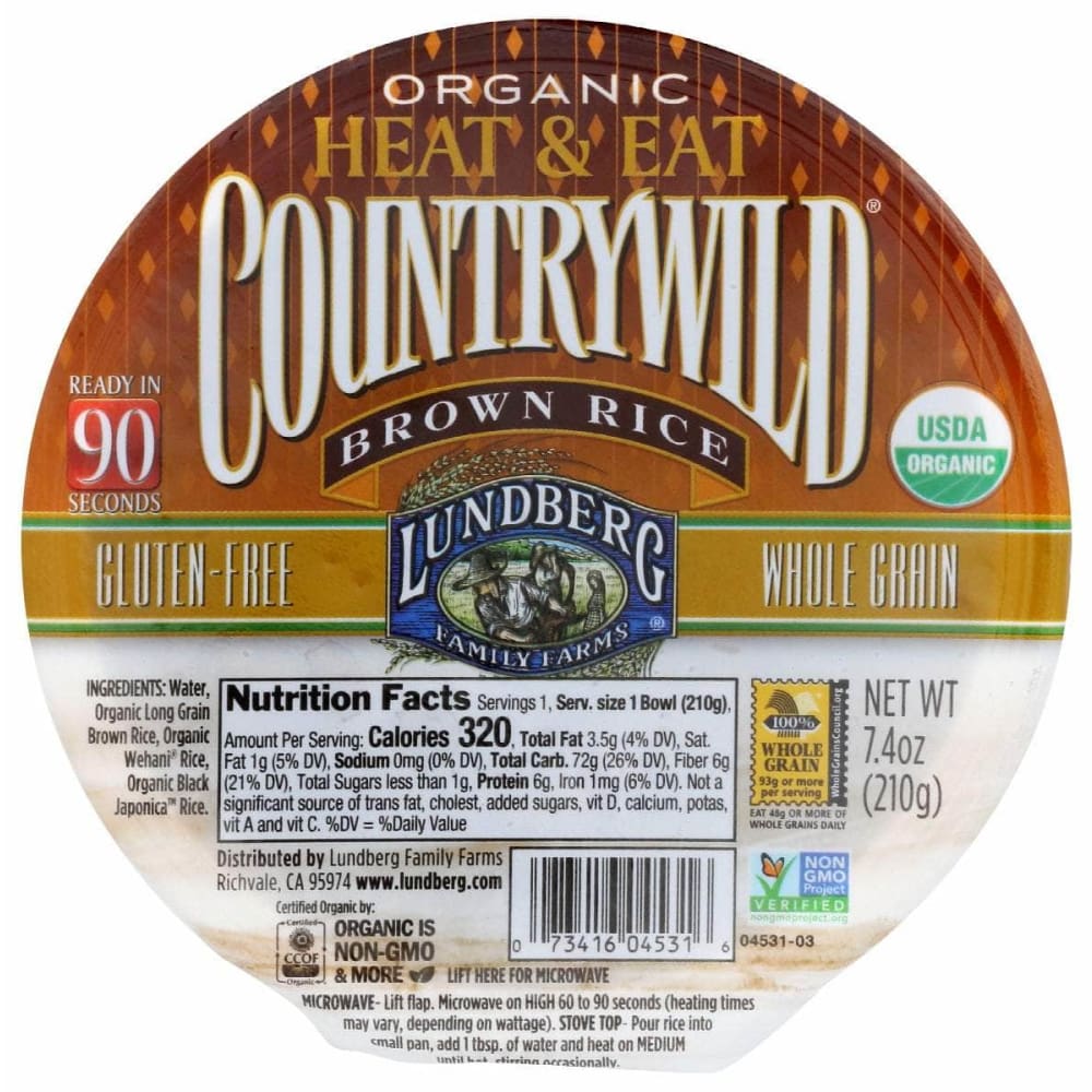 LUNDBERG LUNDBERG Rice Bowl Rte Cntry Wild, 7.4 oz