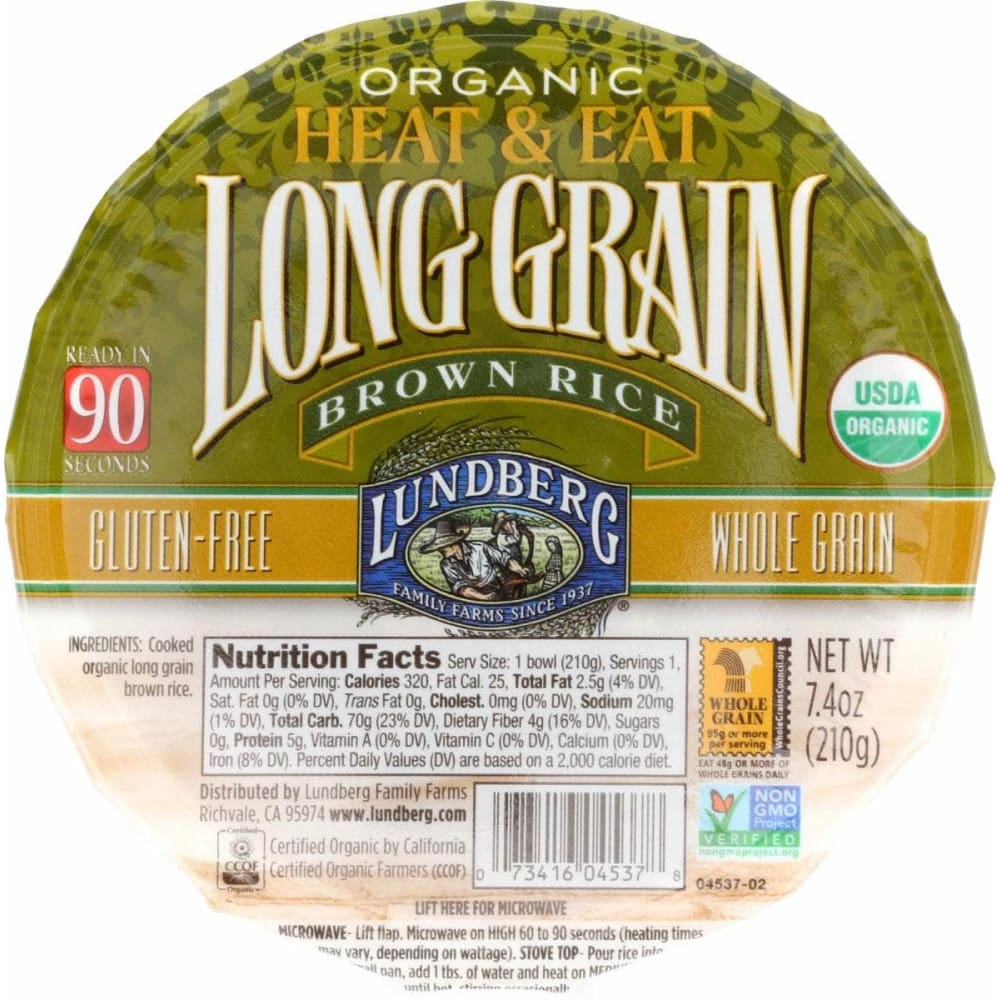 LUNDBERG LUNDBERG Rice Bowl Rte Lng Grn Brwn, 7.4 oz