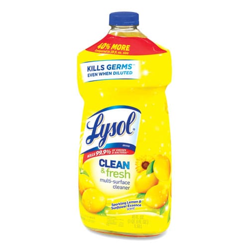 LYSOL Brand Clean And Fresh Multi-surface Cleaner Sparkling Lemon And Sunflower Essence 40 Oz Bottle 9/carton - School Supplies - LYSOL®