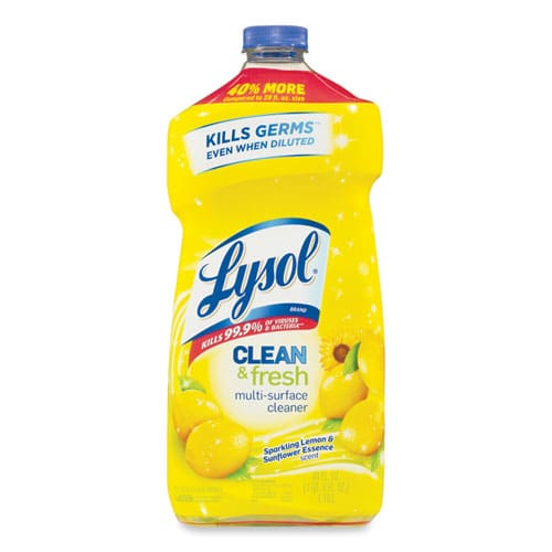 LYSOL Brand Clean And Fresh Multi-surface Cleaner Sparkling Lemon And Sunflower Essence 40 Oz Bottle 9/carton - School Supplies - LYSOL®