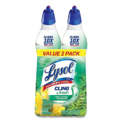 LYSOL Brand Cling And Fresh Toilet Bowl Cleaner Forest Rain Scent 24 Oz 2/pack 4 Packs/carton - Janitorial & Sanitation - LYSOL® Brand