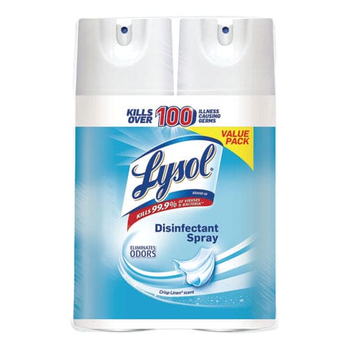 LYSOL Brand Disinfectant Spray Crisp Linen 12.5 Oz Aerosol Spray 2/pack 6 Pack/carton - School Supplies - LYSOL® Brand