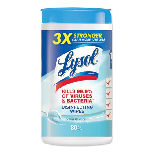 LYSOL Brand Disinfecting Wipes 7 X 7.25 Crisp Linen 80 Wipes/canister 6 Canisters/carton - School Supplies - LYSOL® Brand