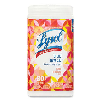 LYSOL Brand Disinfecting Wipes 7 X 7.25 Mango And Hibiscus 80 Wipes/canister - School Supplies - LYSOL® Brand