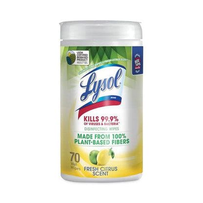 LYSOL Brand Disinfecting Wipes Ii Fresh Citrus 7 X 7.25 70 Wipes/canister 6 Canisters/carton - School Supplies - LYSOL® Brand