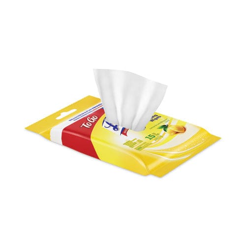 LYSOL Brand Disinfecting Wipes To-go Flatpack 6.29 X 7.87 Lemon And Lime Blossom 15 Wipes/flat Pack 48 Flat Packs/carton - School Supplies -