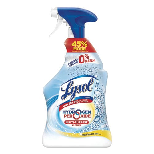 LYSOL Brand Multi-purpose Hydrogen Peroxide Cleaner Citrus Sparkle Zest 32 Oz Trigger Spray Bottle 9/carton - Janitorial & Sanitation -