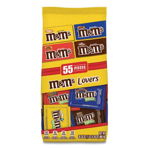 M & M’s Fun Size Variety Mix Caramel Milk Chocolate Peanut Peanut Butter Flavors 30.35 Oz Bag 55 Packs/bag - Food Service - M & M’s®