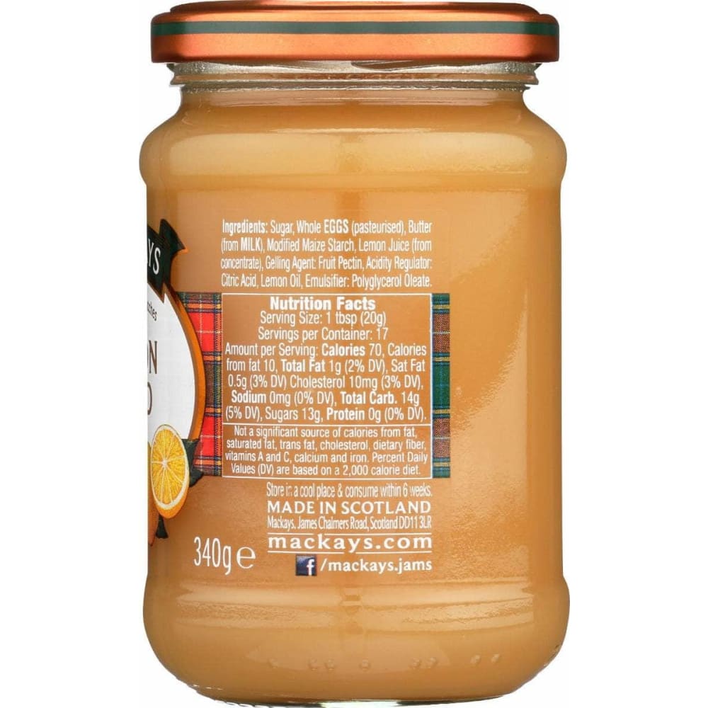 MACKAYS Grocery > Pantry > Condiments MACKAYS: Lemon Curd, 12 oz