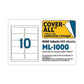 MACO Cover-all Opaque Laser/inkjet Shipping Labels Inkjet/laser Printers 2 X 4 White 10 Labels/sheet 100 Sheets/box - Office - MACO®