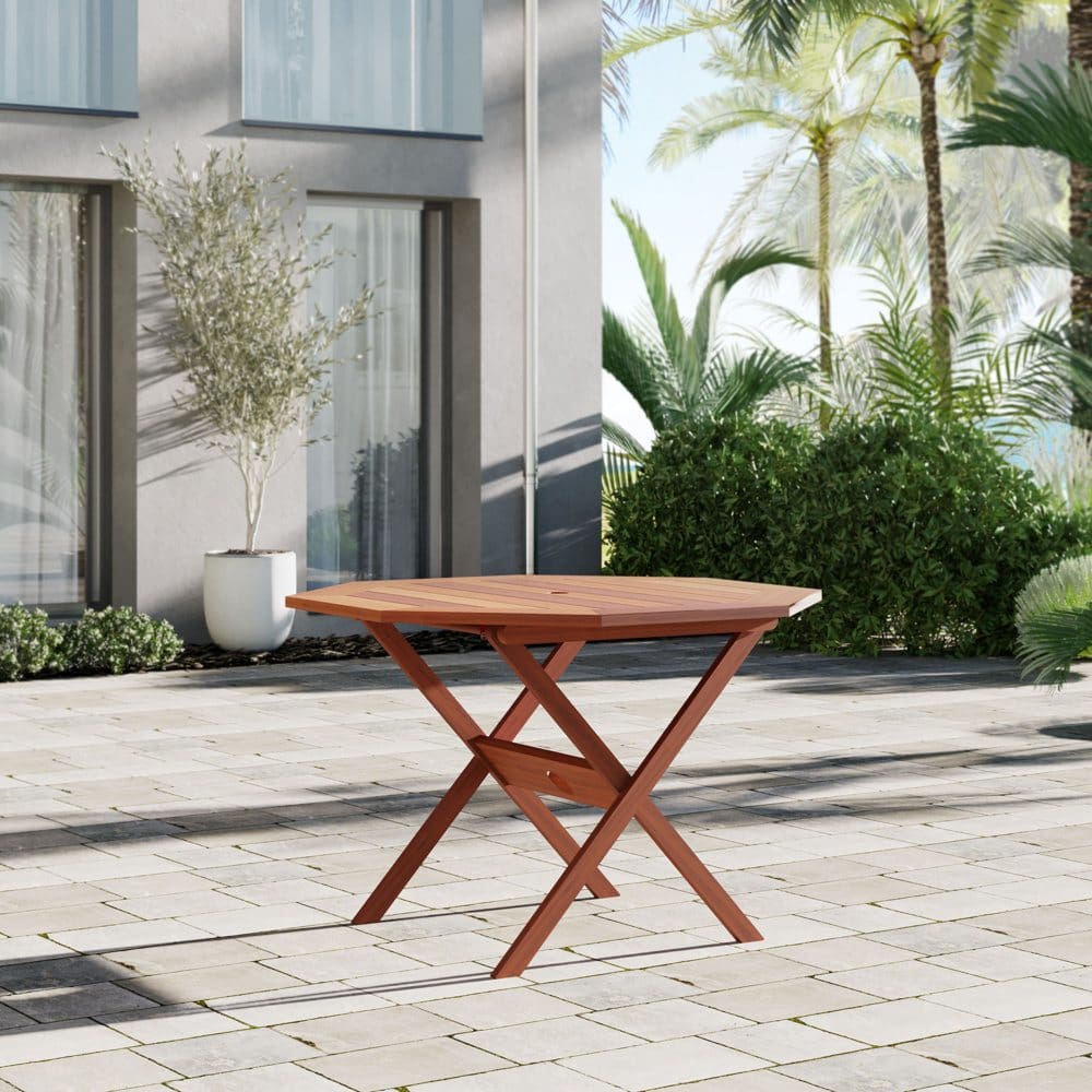 Madrid Eucalyptus Octogonal Patio Dining Table - Patio Accent Tables - Madrid