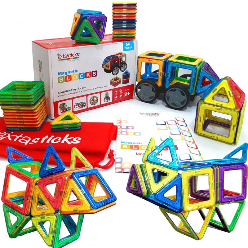 Magnetic Blocks Set - Blocks & Construction Play - Extasticks LLC