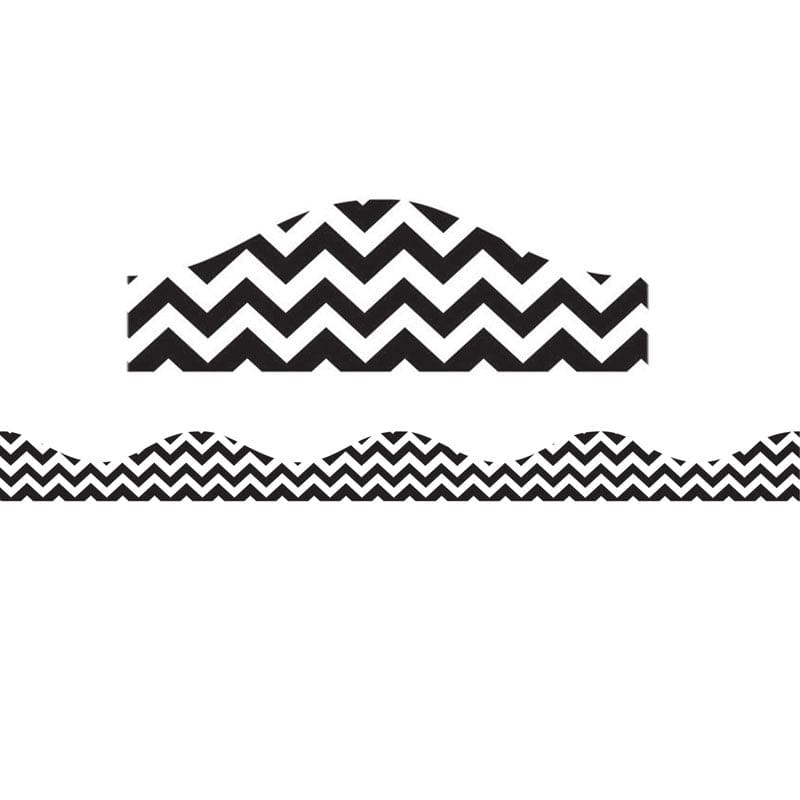 Magnetic Border Black Chevron (Pack of 8) - Border/Trimmer - Ashley Productions