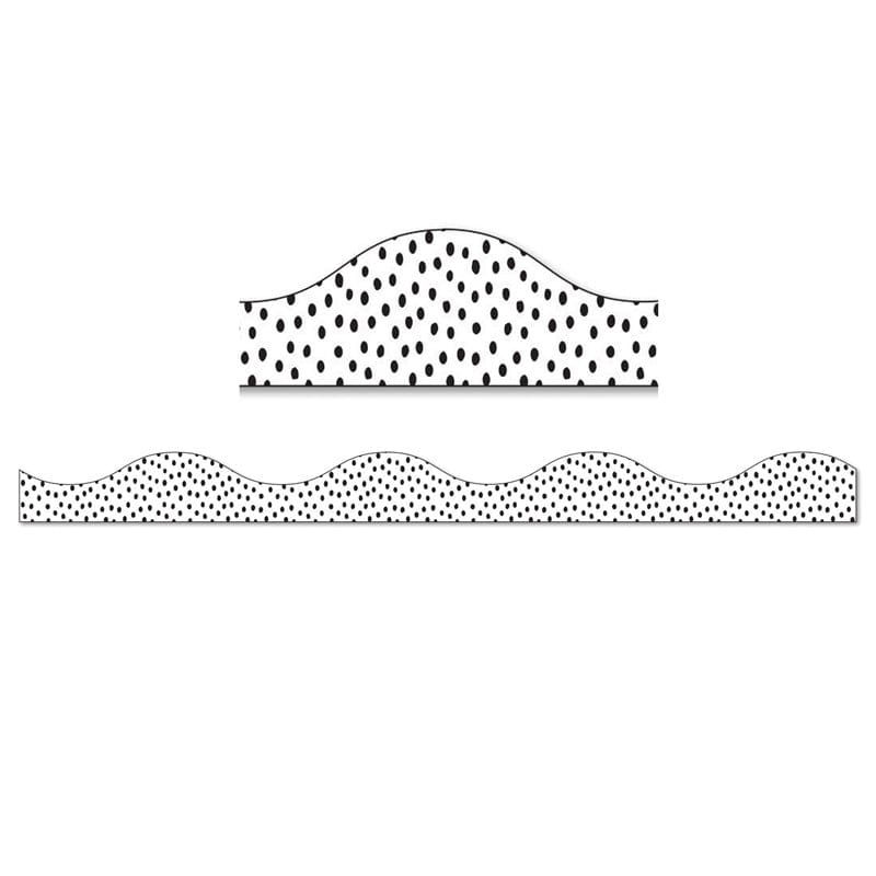 Magnetic Border Black Messy Dots On White (Pack of 8) - Border/Trimmer - Ashley Productions