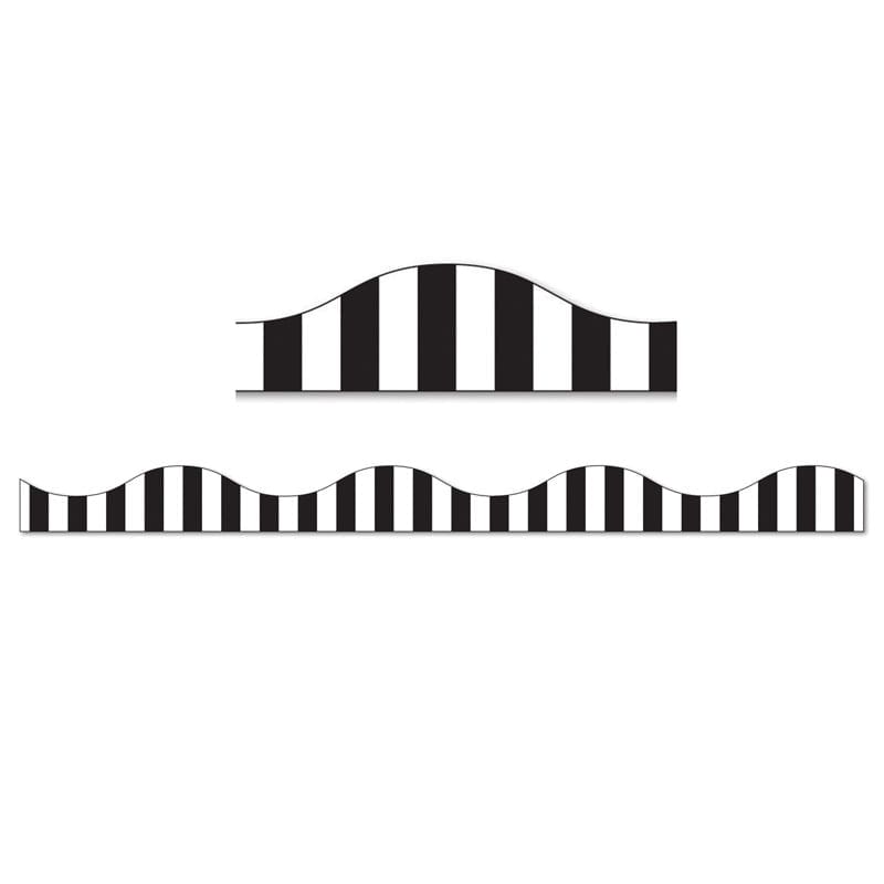 Magnetic Bordr Blk Vertical Stripes On White (Pack of 8) - Border/Trimmer - Ashley Productions