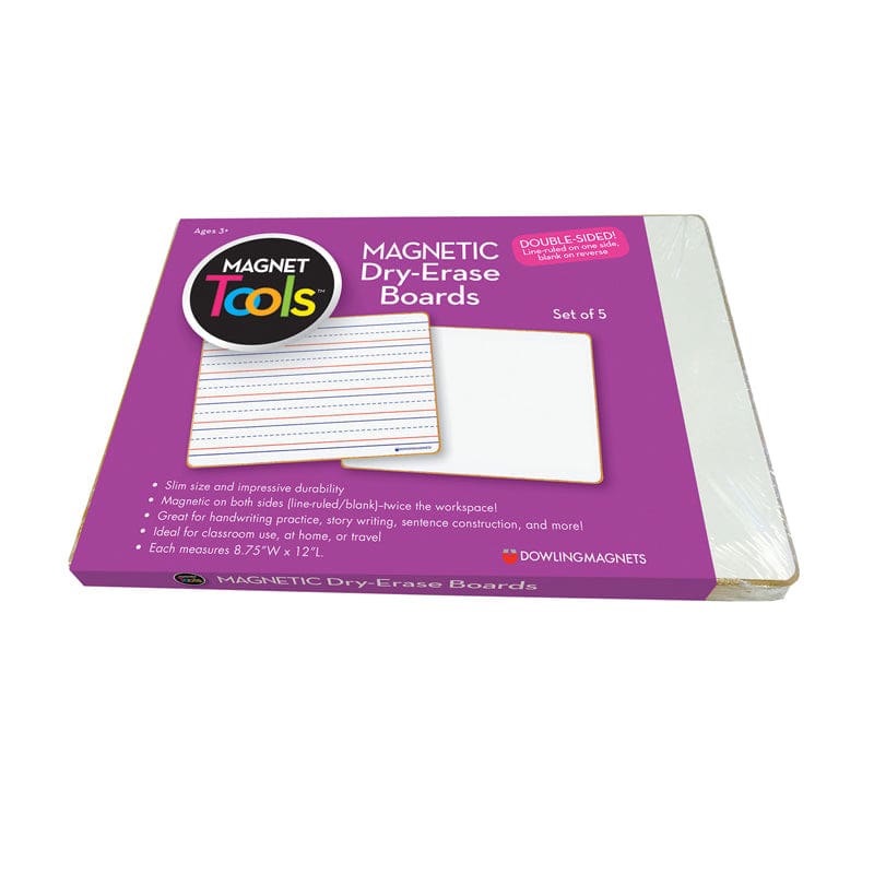 Magnetic Dry-Erase Board Set Of 5 Lined And Blank (Pack of 2) - Dry Erase Boards - Dowling Magnets