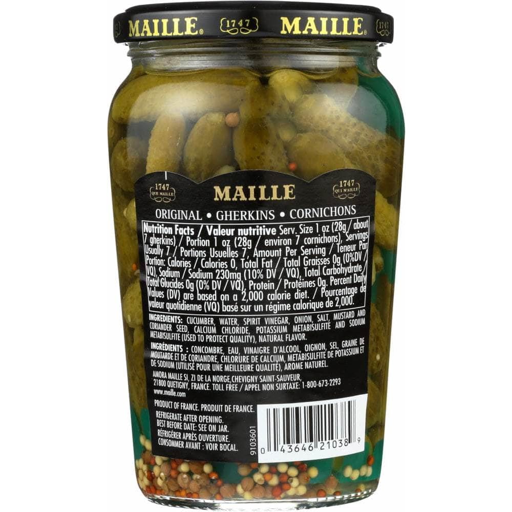 MAILLE Maille Original Cornichons Gherkins, 13.5 Oz