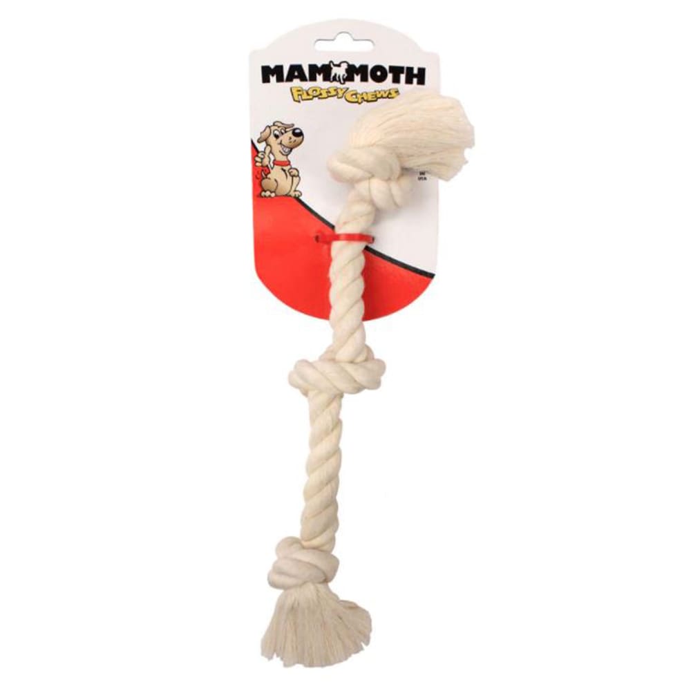 Mammoth Pet Products 100% Cotton 3 Knot Rope Tug Toy 3 Knots Multi-Color 20 in Medium - Pet Supplies - Mammoth Pet