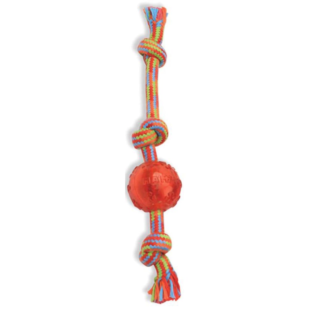 Mammoth Pet Products Braidys Tug with TPR Ball Dog Toy Assorted 11 in Small - Pet Supplies - Mammoth Pet