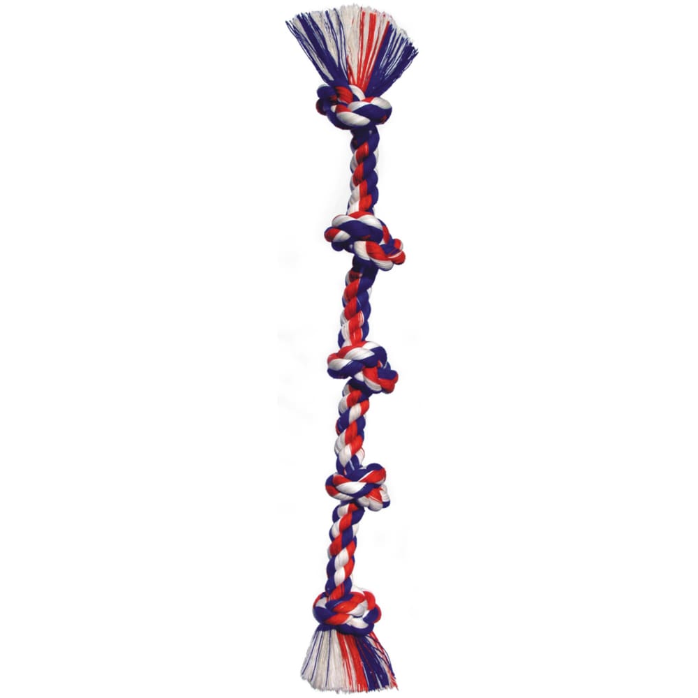 Mammoth Pet Products Cotton Blend Color 5 Knot Rope Tug Toy Assorted; 1ea-36 in; XL - Pet Supplies - Mammoth Pet