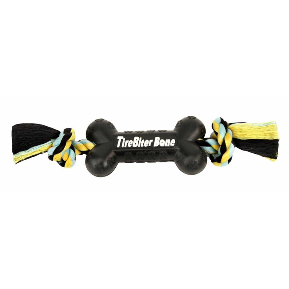 Mammoth Pet Products TireBiter Bone w-Rope Dog Toy Rope with Bone Multi-Color 16 in Large - Pet Supplies - Mammoth Pet