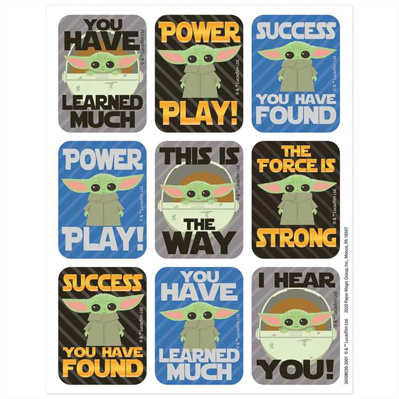 Mandalorian The Child Stickrs Giant (Pack of 12) - Stickers - Eureka