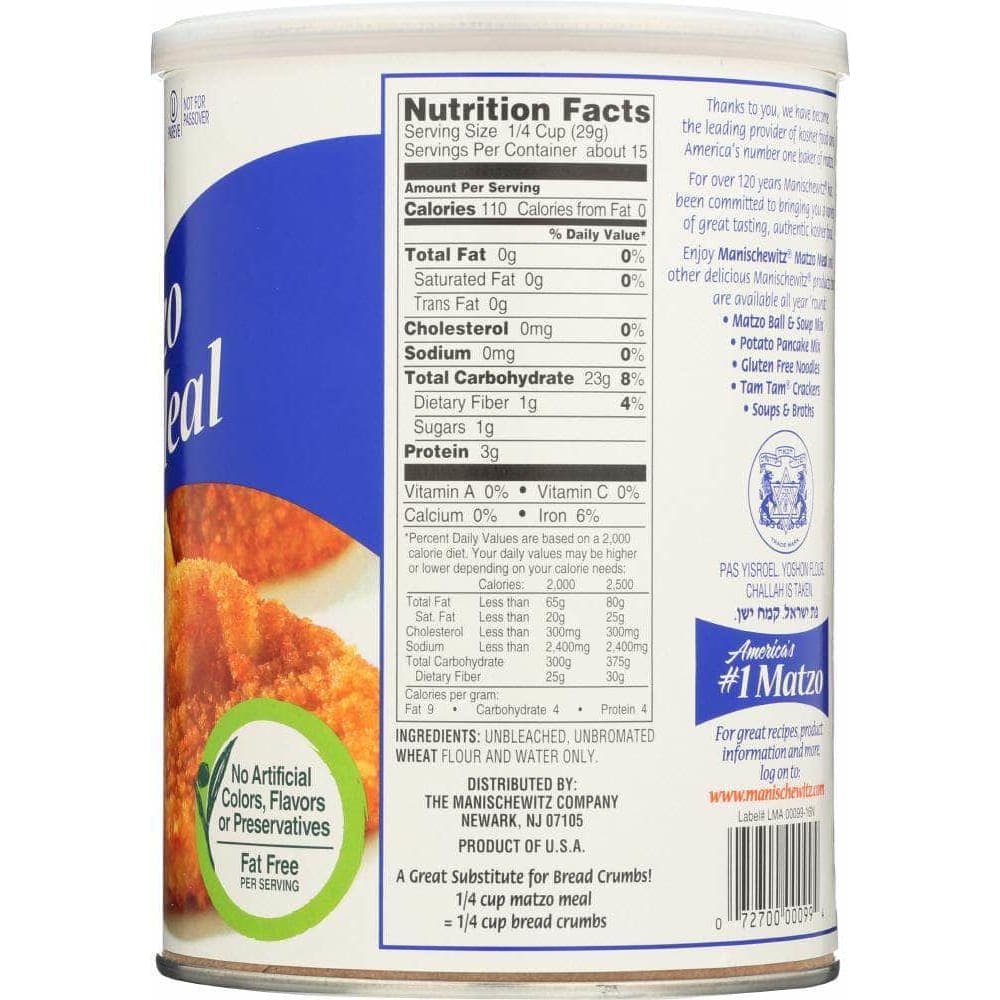 Manischewitz Manischewitz Matzo Meal, 16 oz