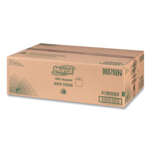 Marcal 100% Recycled 2-ply Bath Tissue Septic Safe Individually Wrapped Rolls White 330 Sheets/roll 48 Rolls/carton - Janitorial &