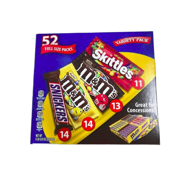 Mars Candy Variety Pack, 52 ct. - ShelHealth.Com