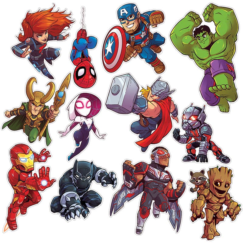 Marvel Super Hero Adventure 2Sided Decor Kits (Pack of 10) - Two Sided Decorations - Eureka