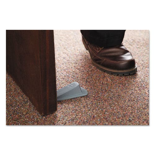 Master Caster Big Foot Doorstop No Slip Rubber Wedge 2.25w X 4.75d X 1.25h Gray 2/pack - Janitorial & Sanitation - Master Caster®