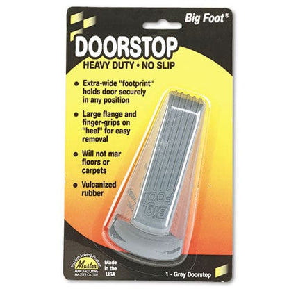 Master Caster Big Foot Doorstop No Slip Rubber Wedge 2.25w X 4.75d X 1.25h Gray - Janitorial & Sanitation - Master Caster®