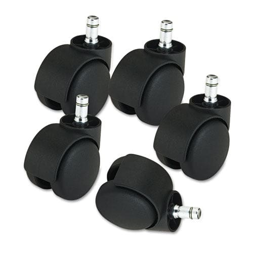 Master Caster Deluxe Futura Casters Flush Mount Grip Ring Type B And Type K Stems 2.19 Soft Polyurethane Wheel Matte Black 5/set - Furniture