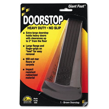 Master Caster Giant Foot Doorstop No-slip Rubber Wedge 3.5w X 6.75d X 2h Brown - Janitorial & Sanitation - Master Caster®